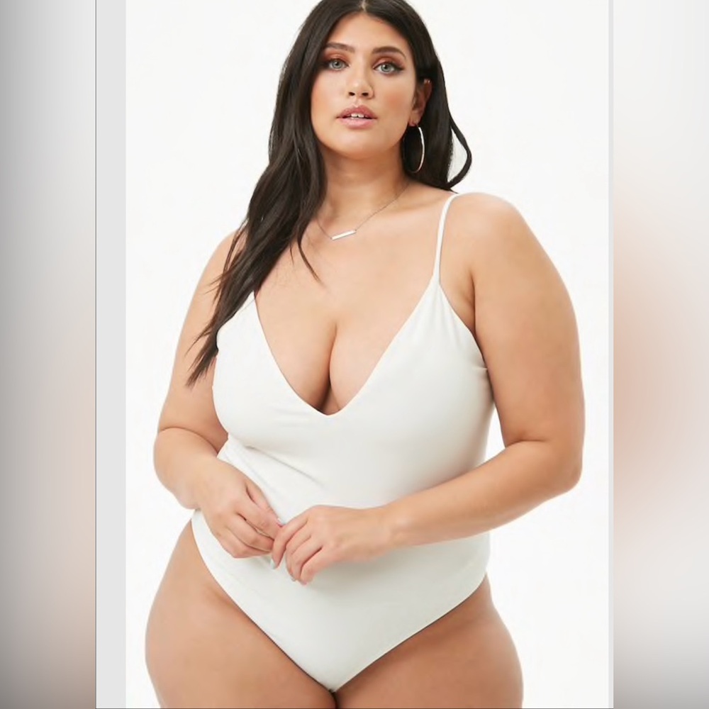 Plus size cami bodysuit